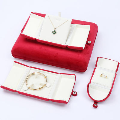 Mua Hộp đồ trang sức nhung màu đỏ Hộp đóng gói sang trọng Các vỏ để lưu trữ online manufacture