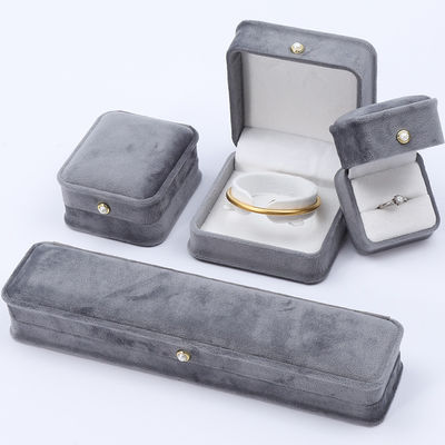 Mua Xanh tròn góc ngọc trai trang trí nhung hộp đồ trang sức sang trọng đồ trang sức bao bì hộp online manufacture