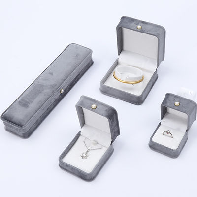 Xanh tròn góc ngọc trai trang trí nhung hộp đồ trang sức sang trọng đồ trang sức bao bì hộp