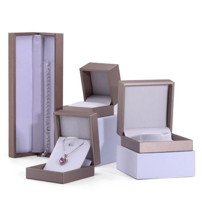Mua Khaki Brush Finishing Da giả đồ trang sức Xếp hạng Bao bì hộp Set nhung online manufacture