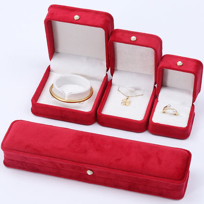 Mua Hộp đồ trang sức nhung mềm màu đỏ hộp đóng gói sang trọng Set hộp cho vòng đeo dây đeo online manufacture