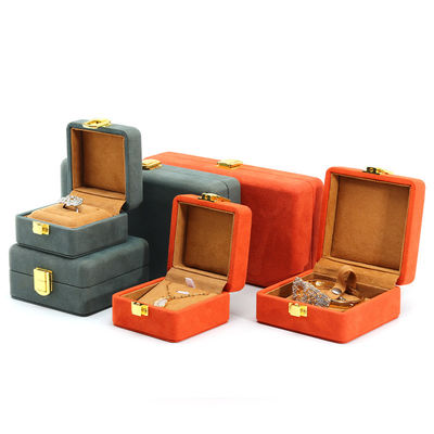 Soft Touch Velvet Jewelry Box Packaging Sets Multi Color Cho Lưu trữ Đồng hồ sang trọng