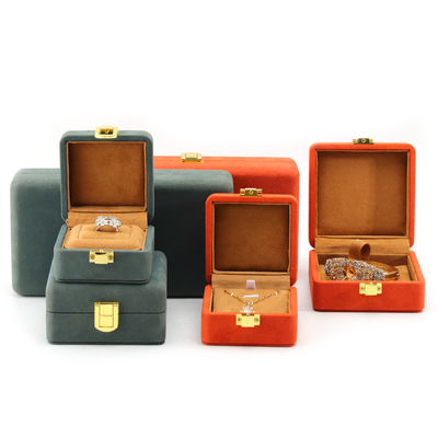 Soft Touch Velvet Jewelry Box Packaging Sets Multi Color Cho Lưu trữ Đồng hồ sang trọng