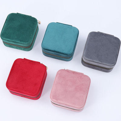 High End thanh lịch đồ trang sức hộp lưu trữ mềm nhung đồ trang sức du lịch tổ chức với gương