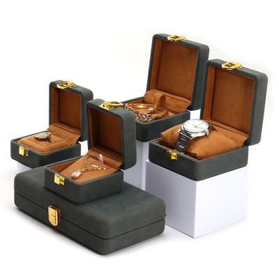 Mua Xanh Xanh Mượt Mượt Vải mềm Quản lý đồ trang sức hộp đặt cho bao bì sang trọng online manufacture