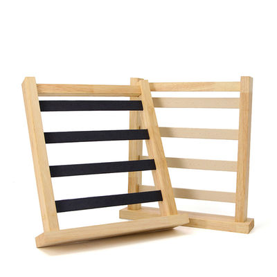Compact đa dụng gỗ nhẫn tai rơi màn hình giá trang sức triển lãm đứng