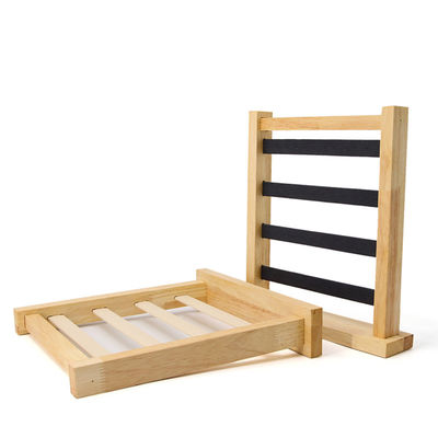 Compact đa dụng gỗ nhẫn tai rơi màn hình giá trang sức triển lãm đứng