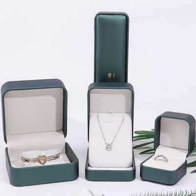 Hồng tối hình tròn da giả Hộp lưu trữ đồ trang sức Hộp tổ chức sang trọng Bao bì