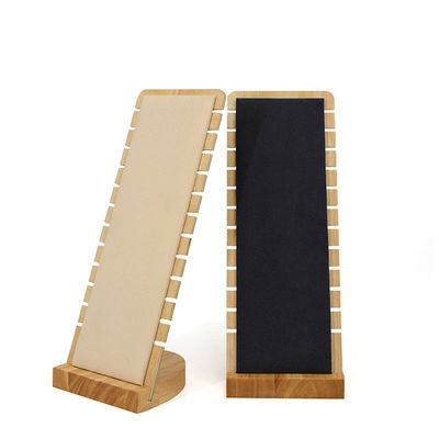 Màn hình đồ trang sức gỗ di động có khe cắm