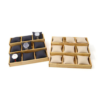 Mua Multi Cell 3x3 Solid Wooden Watch Exhibition Plate với gối cho chương trình sang trọng online manufacture