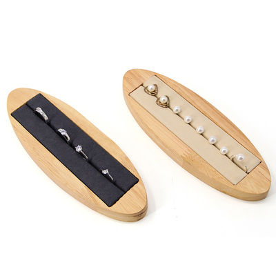 Nhiều mục đích gỗ rắn hình bầu dục trang sức hiển thị tấm cho vòng tai Studs triển lãm
