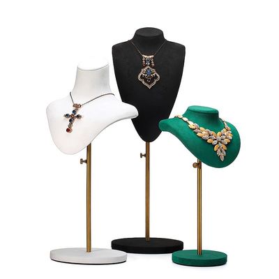 Nhiều kích thước Soft Velvet Cover Jewelry Display Bust Pendant Thư viện trưng bày