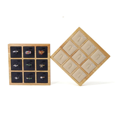 Mua 3x3 đa tế bào gỗ rắn đồ trang sức Bàn trình bày Vỏ để nhẫn tai Studs Triển lãm online manufacture