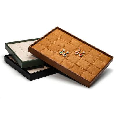 Mua Multi Compartments PU Da đồ trang sức Display Tray Soft Lining Exhibition Props online manufacture