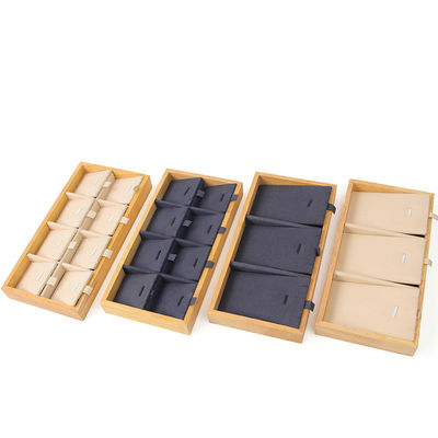 Multiple Cell Solid Wood Pendant Storage Rack Chiếc dây chuyền sang trọng Thẻ hiển thị