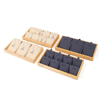 Multiple Cell Solid Wood Pendant Storage Rack Chiếc dây chuyền sang trọng Thẻ hiển thị