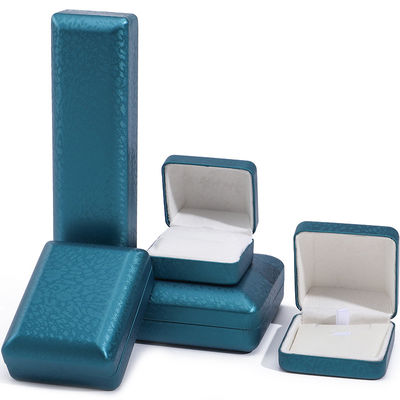Mua Peacock Blue Snow Grain PU Da Quần Đồ trang sức Box, Luxury Jewelry Set Gift Box OEM online manufacture