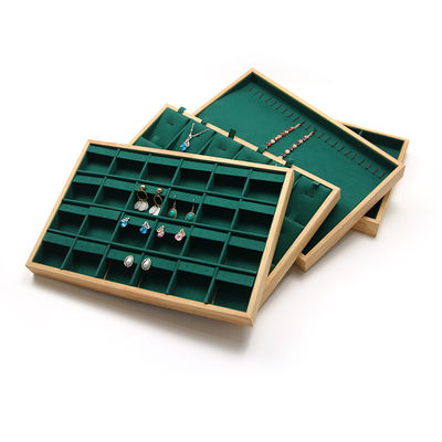 Mua Đĩa hiển thị đồ trang sức bằng gỗ tùy chỉnh nhiều khoang cho dây đeo tai dây chuyền online manufacture