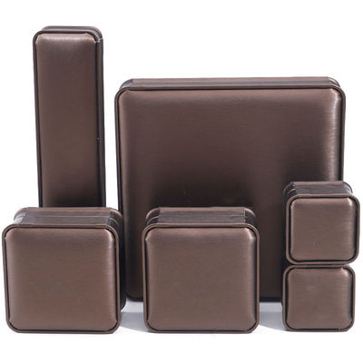 Hộp đồ trang sức da PU hình vòm cà phê