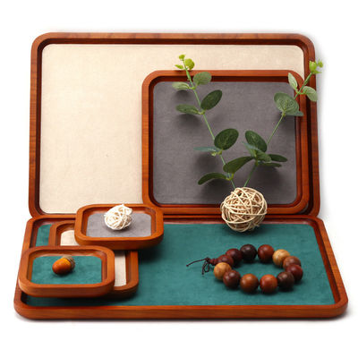 Mua Multi Color Lining Solid Wood Jewelry Display Tray For Ring Bracelet Pendant Triển lãm online manufacture