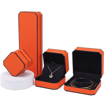 Mua Hộp đồ trang sức da PU màu cam màu đen cho bao bì sang trọng online manufacture