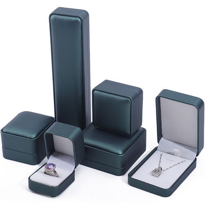 Màu xanh đậm Noble Da giả đồ trang sức Cảnh lưu trữ ẩm ướt Bao bì sang trọng