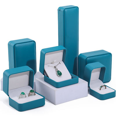 Peacock Green Eye-Catching giả da đồ trang sức bao bì hộp Set Luxury Case
