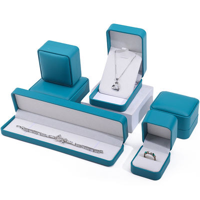 Peacock Green Eye-Catching giả da đồ trang sức bao bì hộp Set Luxury Case
