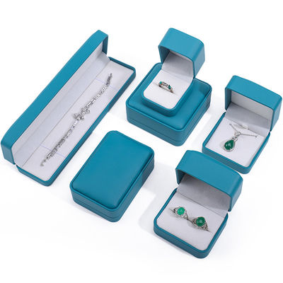 Peacock Green Eye-Catching giả da đồ trang sức bao bì hộp Set Luxury Case