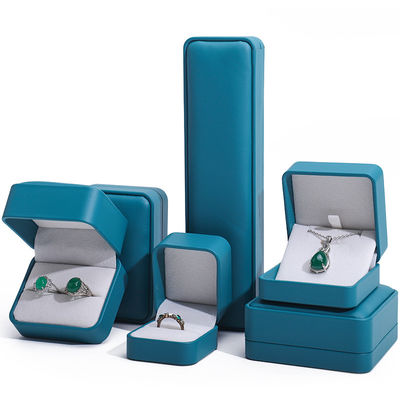 Peacock Green Eye-Catching giả da đồ trang sức bao bì hộp Set Luxury Case