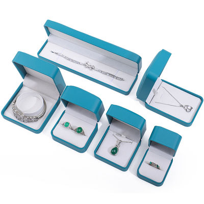Peacock Green Eye-Catching giả da đồ trang sức bao bì hộp Set Luxury Case