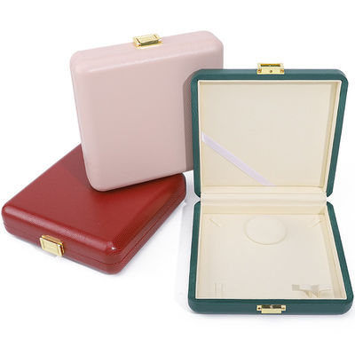 Không gian rộng rãi Da giả Luxury Organizer Handy Travel Jewelry Case with Clamps Tắt