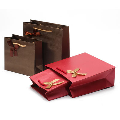 Twill Grain Ống mịn giấy giấy Tote túi quà đồ trang sức bao bì người giữ