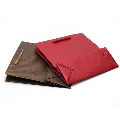 Twill Grain Ống mịn giấy giấy Tote túi quà đồ trang sức bao bì người giữ