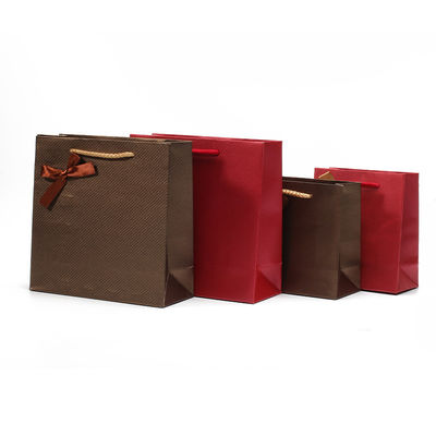 Twill Grain Ống mịn giấy giấy Tote túi quà đồ trang sức bao bì người giữ