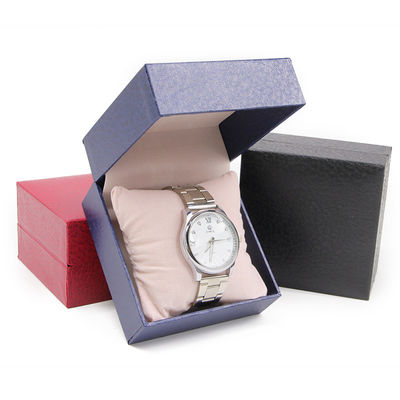 Fine Pebble Grain Hard Paper Watch Box Packaging Box Khối lưu trữ ván nhỏ gọn