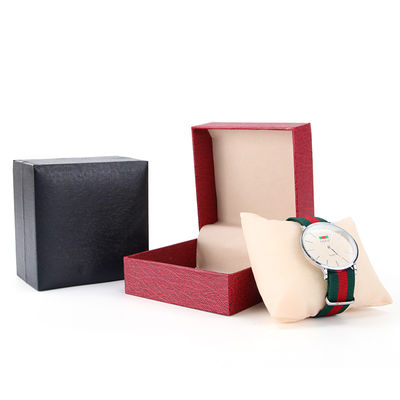 Fine Pebble Grain Hard Paper Watch Box Packaging Box Khối lưu trữ ván nhỏ gọn