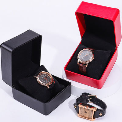 Custom Waterproof PU Da Chiếc đồng hồ xa xỉ hộp đóng gói nhựa nhung mềm