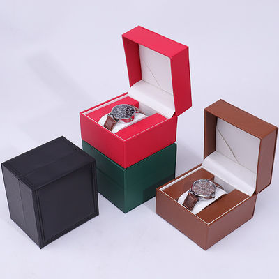 Hộp lưu trữ đồng hồ da PU cao cấp với nội thất gỗ cho bao bì sang trọng