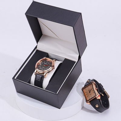 Hộp lưu trữ đồng hồ da PU cao cấp với nội thất gỗ cho bao bì sang trọng
