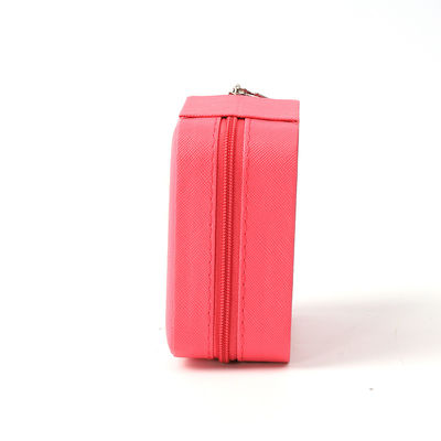 Đồ trang sức xa xỉ Hộp lưu trữ quà tặng tùy chỉnh Đồ xách da nhỏ Hoa hồng Đỏ đồ trang sức tổ chức hành trình