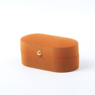 Bao bì đồ trang sức nhung nhạt nâu tùy chỉnh cho vòng đôi