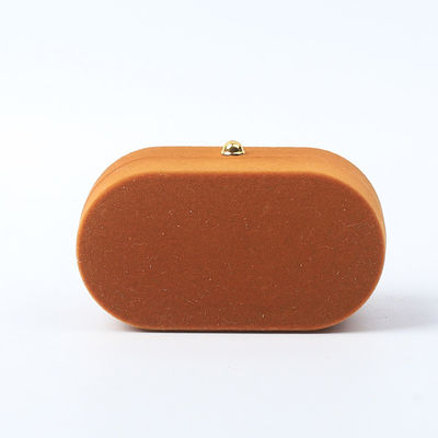Bao bì đồ trang sức nhung nhạt nâu tùy chỉnh cho vòng đôi