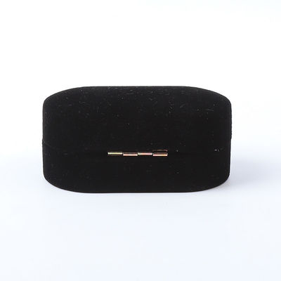 Cá nhân hóa tùy chỉnh Black Velvet đồ trang sức đóng gói đám cưới đính hôn Nhẫn đôi hộp đồ trang sức sang trọng