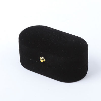 Cá nhân hóa tùy chỉnh Black Velvet đồ trang sức đóng gói đám cưới đính hôn Nhẫn đôi hộp đồ trang sức sang trọng
