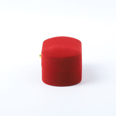 Hộp đồ trang sức sang trọng cá nhân hóa tùy chỉnh Red Velvet đồ trang sức bao bì đám cưới đính hôn hộp vòng đôi