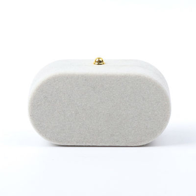 Mua Hộp đồ trang sức sang trọng cá nhân hóa tùy chỉnh màu xám nhung đồ trang sức đóng gói đám cưới đính hôn hộp nhẫn đôi online manufacture