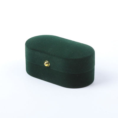 Nhập gói đồ trang sức nhựa màu xanh lá cây tùy chỉnh Bao bì cưới đính hôn Quả nhẫn đôi với logo