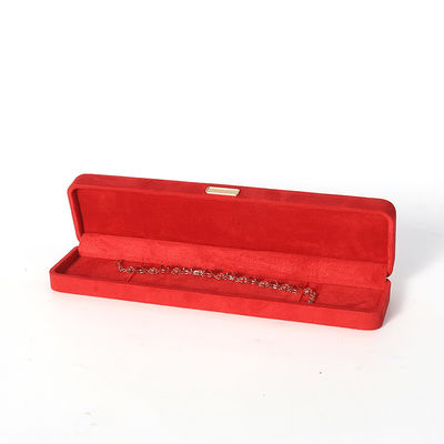 Hộp đựng trang sức nhung flannel đỏ cao cấp sang trọng cho vòng tay, vòng cổ, nhẫn, bông tai