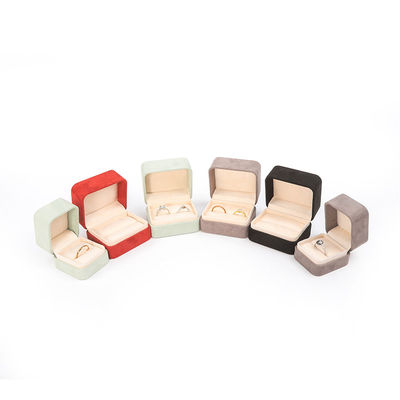 Mua Hàng bán buôn đồ trang sức cao cấp Bao bì hộp nhẫn Logo tùy chỉnh Bao bì đồ trang sức sang trọng Đăng ký hôn nhân đôi hộp nhẫn nhung online manufacture